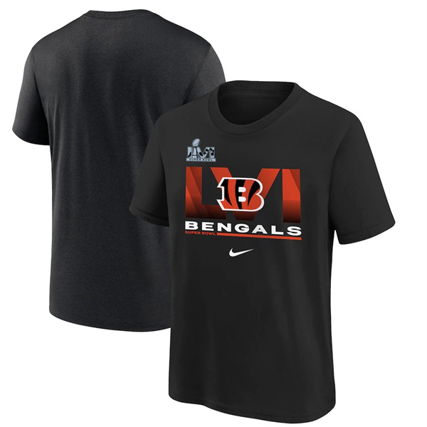 Men's Black Cincinnati Bengals Super Bowl LVI Champions T-Shirt